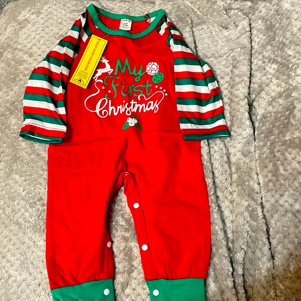 My first Christmas coverall footless